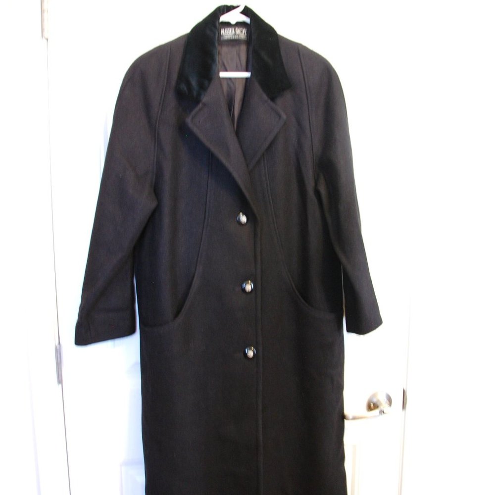 Long black dress coat